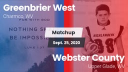 Matchup: Greenbrier West vs. Webster County  2020