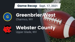 Recap: Greenbrier West  vs. Webster County  2021
