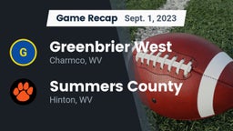 Recap: Greenbrier West  vs. Summers County  2023
