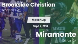 Matchup: Brookside Christian vs. Miramonte  2018