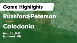 Rushford-Peterson  vs Caledonia  Game Highlights - Dec. 12, 2023