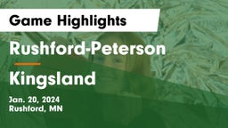 Rushford-Peterson  vs Kingsland  Game Highlights - Jan. 20, 2024