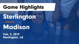 Sterlington  vs Madison  Game Highlights - Feb. 5, 2019