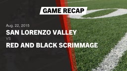Recap: San Lorenzo Valley  vs. Red and Black Scrimmage 2015