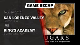 Recap: San Lorenzo Valley  vs. King's Academy  2016