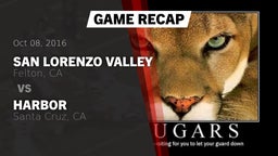 Recap: San Lorenzo Valley  vs. Harbor  2016