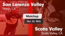 Matchup: San Lorenzo Valley vs. Scotts Valley  2016
