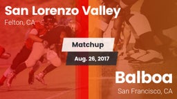 Matchup: San Lorenzo Valley vs. Balboa  2017