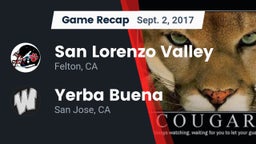 Recap: San Lorenzo Valley  vs. Yerba Buena  2017