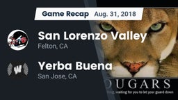 Recap: San Lorenzo Valley  vs. Yerba Buena  2018