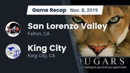 Recap: San Lorenzo Valley  vs. King City  2019