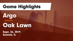 Argo  vs Oak Lawn  Game Highlights - Sept. 26, 2019