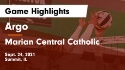 Argo  vs Marian Central Catholic  Game Highlights - Sept. 24, 2021