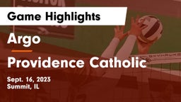Argo  vs Providence Catholic  Game Highlights - Sept. 16, 2023