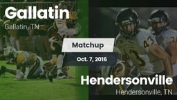 Matchup: Gallatin vs. Hendersonville  2016