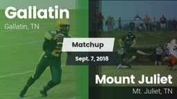 Matchup: Gallatin vs. Mount Juliet  2018