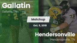 Matchup: Gallatin vs. Hendersonville  2018