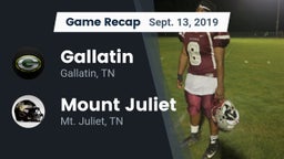 Recap: Gallatin  vs. Mount Juliet  2019