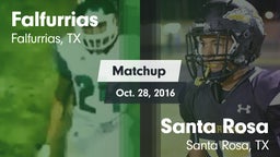 Matchup: Falfurrias vs. Santa Rosa  2016