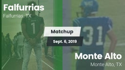 Matchup: Falfurrias vs. Monte Alto  2019