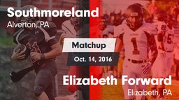 Matchup: Southmoreland vs. Elizabeth Forward  2016