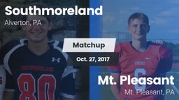 Matchup: Southmoreland vs. Mt. Pleasant  2017