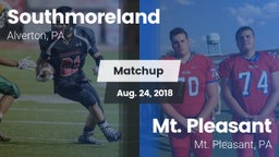 Matchup: Southmoreland vs. Mt. Pleasant  2018