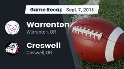 Recap: Warrenton  vs. Creswell  2018