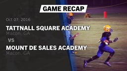 Recap: Tattnall Square Academy  vs. Mount de Sales Academy  2016