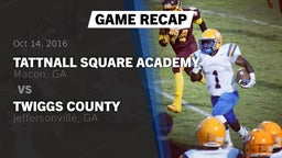 Recap: Tattnall Square Academy  vs. Twiggs County  2016
