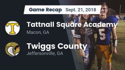 Recap: Tattnall Square Academy  vs. Twiggs County  2018