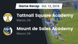 Recap: Tattnall Square Academy  vs. Mount de Sales Academy  2018