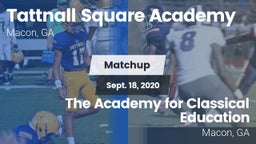 Matchup: Tattnall Square Acad vs. The Academy for Classical Education 2020