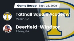 Recap: Tattnall Square Academy  vs. Deerfield-Windsor  2020