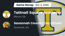 Recap: Tattnall Square Academy  vs. Savannah Country Day School 2020