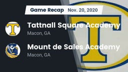Recap: Tattnall Square Academy  vs. Mount de Sales Academy  2020