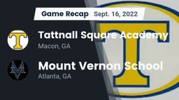 Recap: Tattnall Square Academy  vs. Mount Vernon School 2022