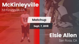 Matchup: McKinleyville vs. Elsie Allen  2018