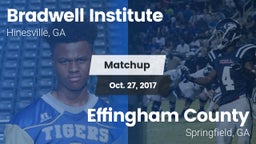 Matchup: Bradwell Institute vs. Effingham County  2017