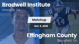 Matchup: Bradwell Institute vs. Effingham County  2018