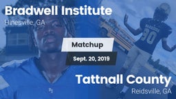 Matchup: Bradwell Institute vs. Tattnall County  2019