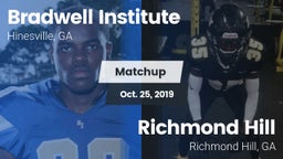 Matchup: Bradwell Institute vs. Richmond Hill  2019