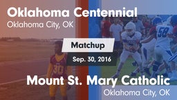 Matchup: Oklahoma Centennial vs. Mount St. Mary Catholic  2016