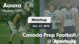 Matchup: Aurora vs. Canada Prep Football Academy 2016
