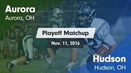 Matchup: Aurora vs. Hudson  2016