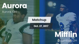 Matchup: Aurora vs. Mifflin  2017