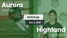 Matchup: Aurora vs. Highland  2018