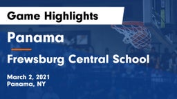 Panama  vs Frewsburg Central School Game Highlights - March 2, 2021