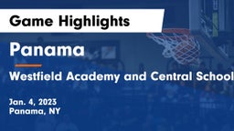 Panama  vs Westfield Academy and Central School Game Highlights - Jan. 4, 2023