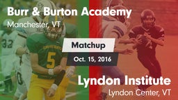 Matchup: Burr & Burton vs. Lyndon Institute  2016